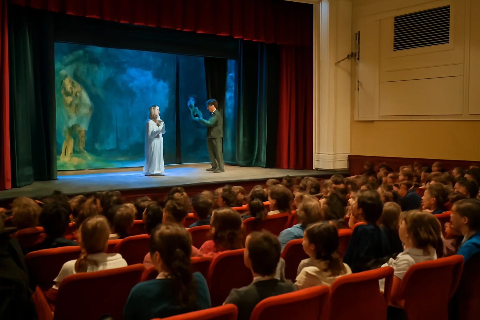 50 de elevi din Brănești fascinați de Pasărea Albastră la Teatrul Ion Creangă, cu sprijinul CJ Ilfov