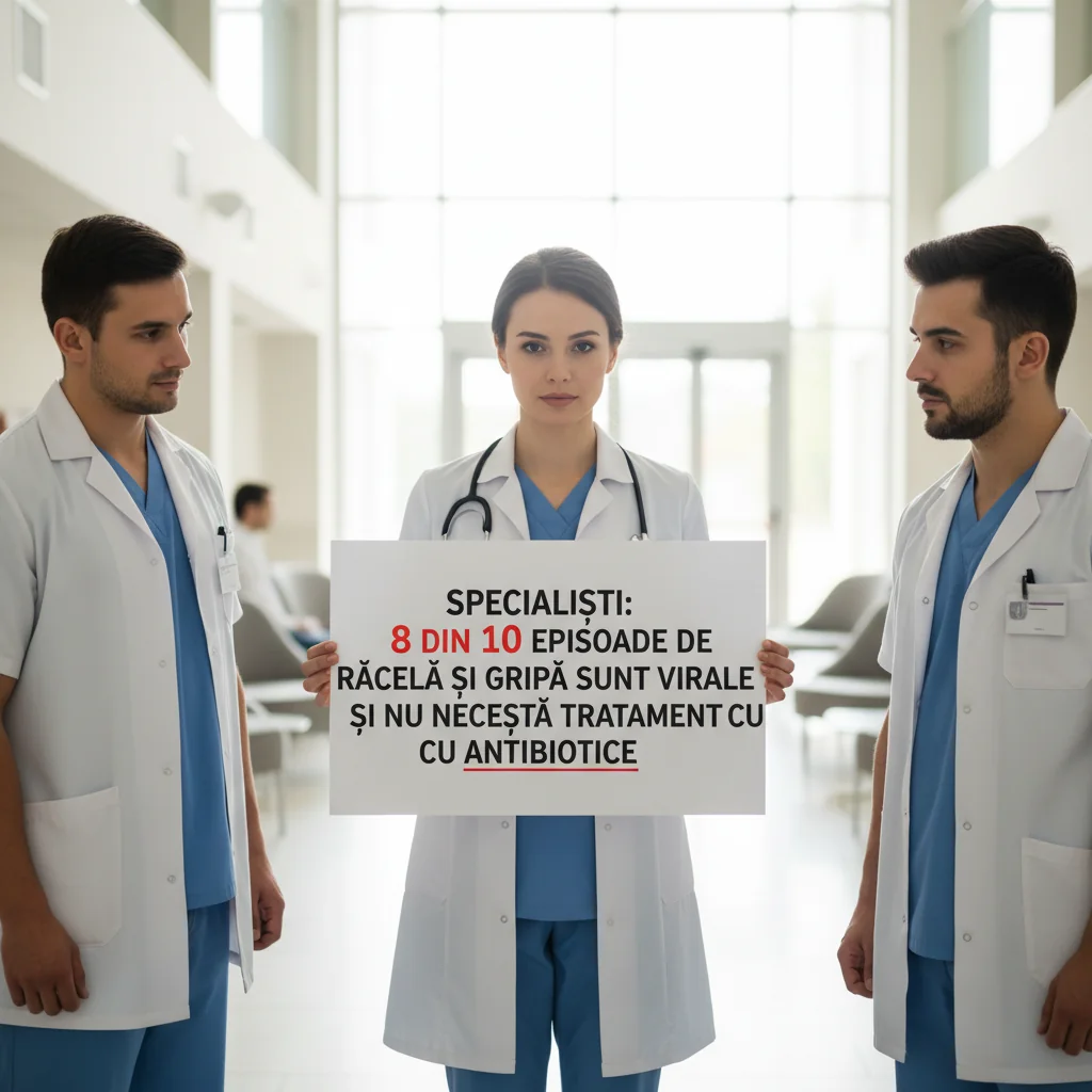 8 din 10 cazuri de răceală și gripă sunt virale și nu cer antibiotice