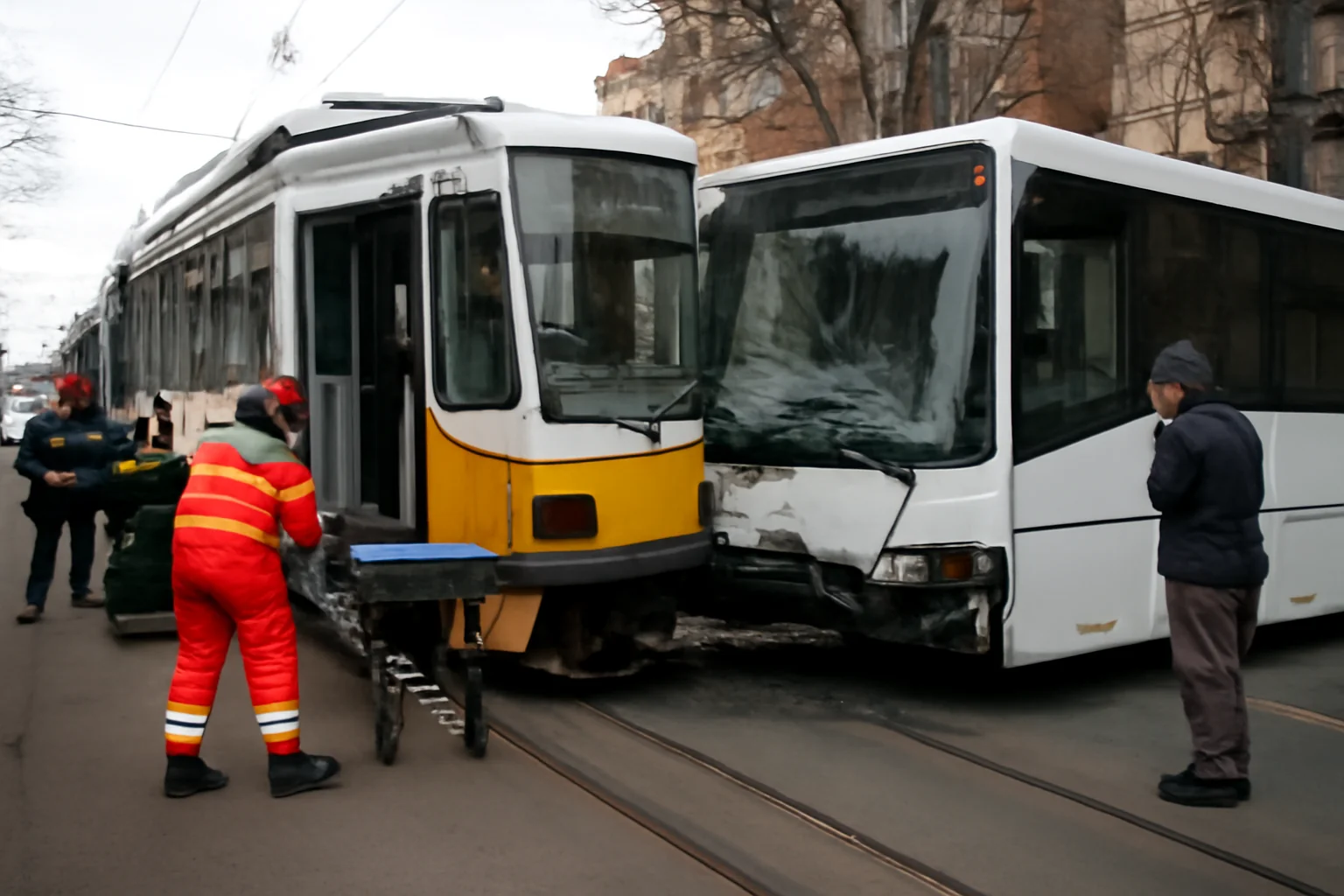 Accident între tramvai și autobuz în Sectorul 5. 11 persoane asistate medical la fața locului - Detalii și imagini exclusive!