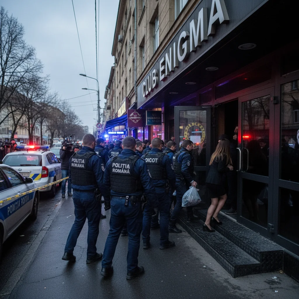 Acțiune DIICOT la un club din București, vizat pentru prostituție și trafic de droguri