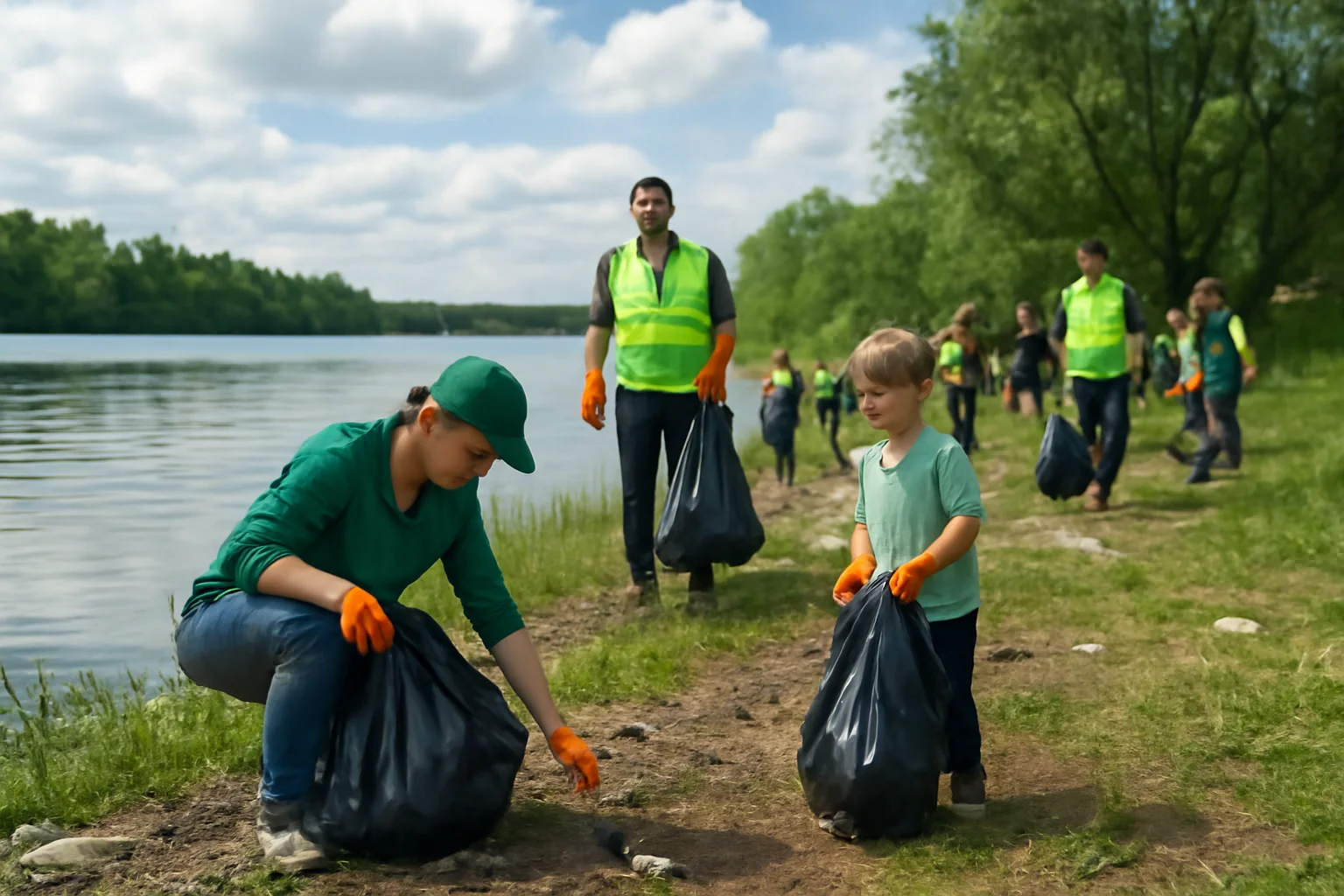 Acțiunea de Ecologizare a Lacului susținută de CJ Ilfov și Voluntari pentru Protejarea Ecosistemului