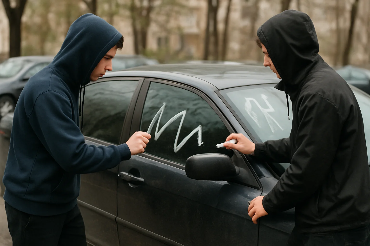 Adolescenți sub control judiciar după distrugerea a 10 mașini în Sectorul 4