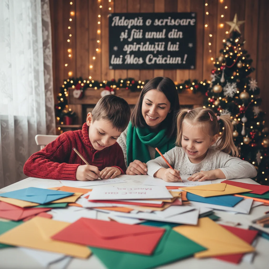 Adoptă o scrisoare de la Moș Crăciun și devino spiridușul care aduce bucurie!