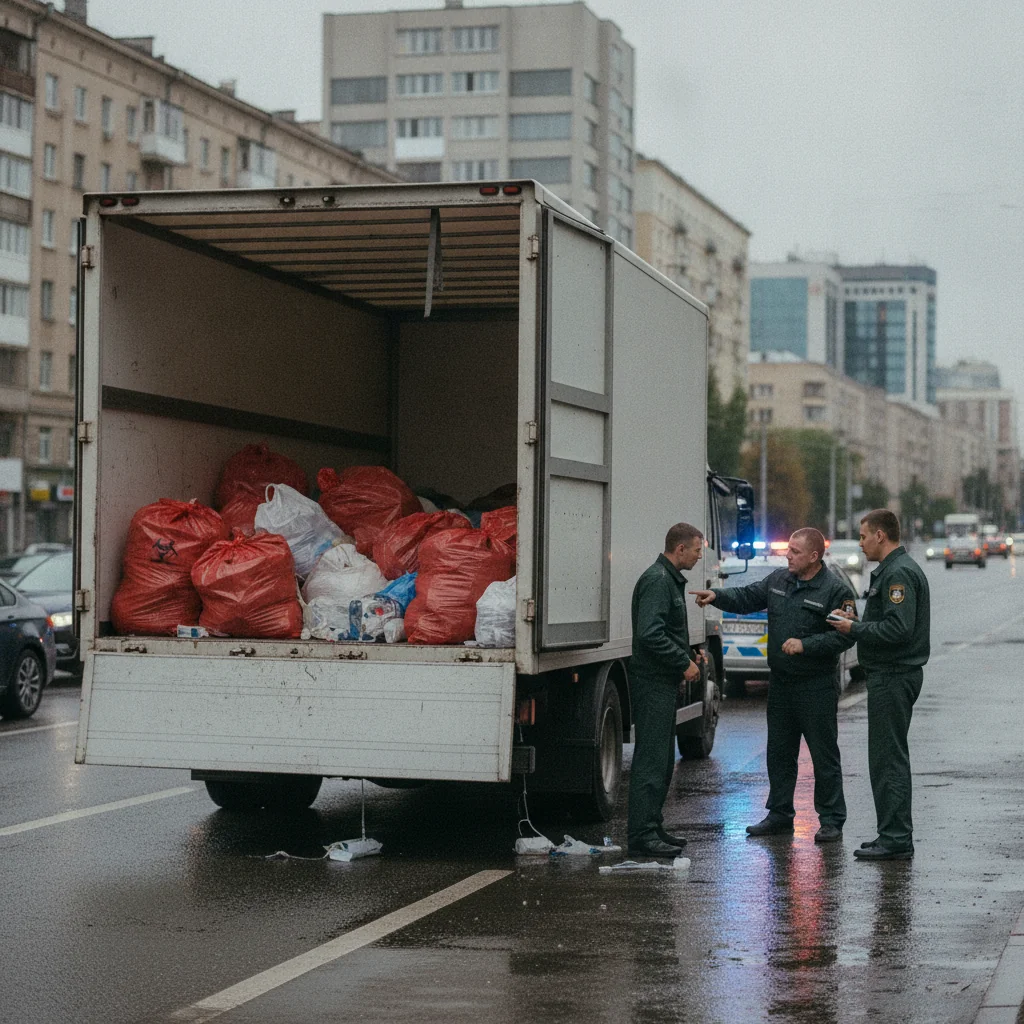 Amendă pentru transport neconform de deșeuri medicale în București