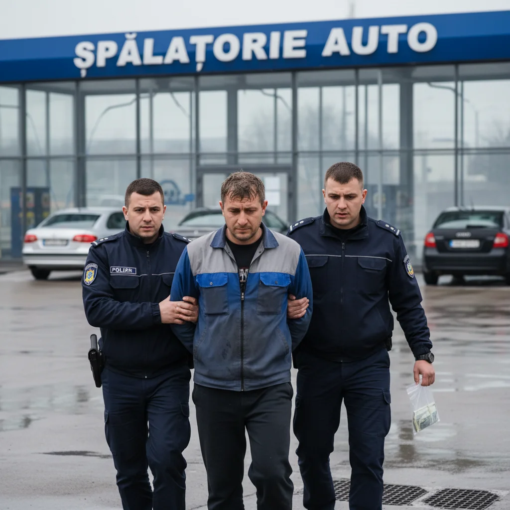 Angajat al unei spălătorii auto din București, bănuit de furt din încasări, a fost reținut