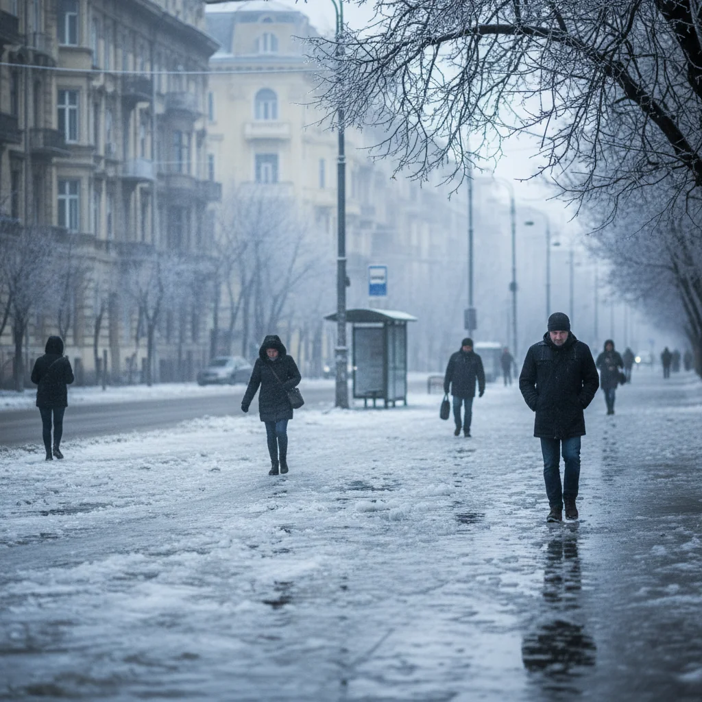 ANM anunță polei și temperaturi scăzute în București în următoarele zile