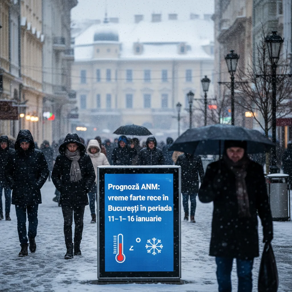 ANM anunță vreme deosebit de rece în București între 11 și 16 ianuarie 2026