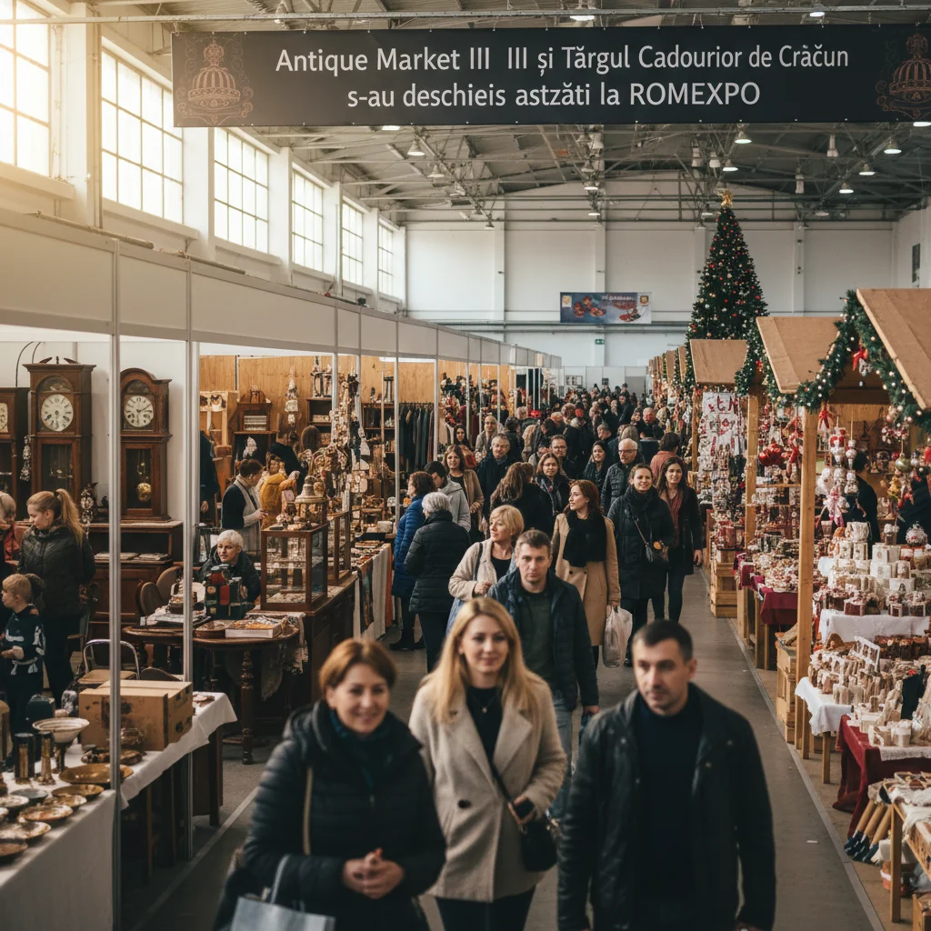 Antique Market III și Târgul Cadourilor de Crăciun s-au deschis azi la ROMEXPO București