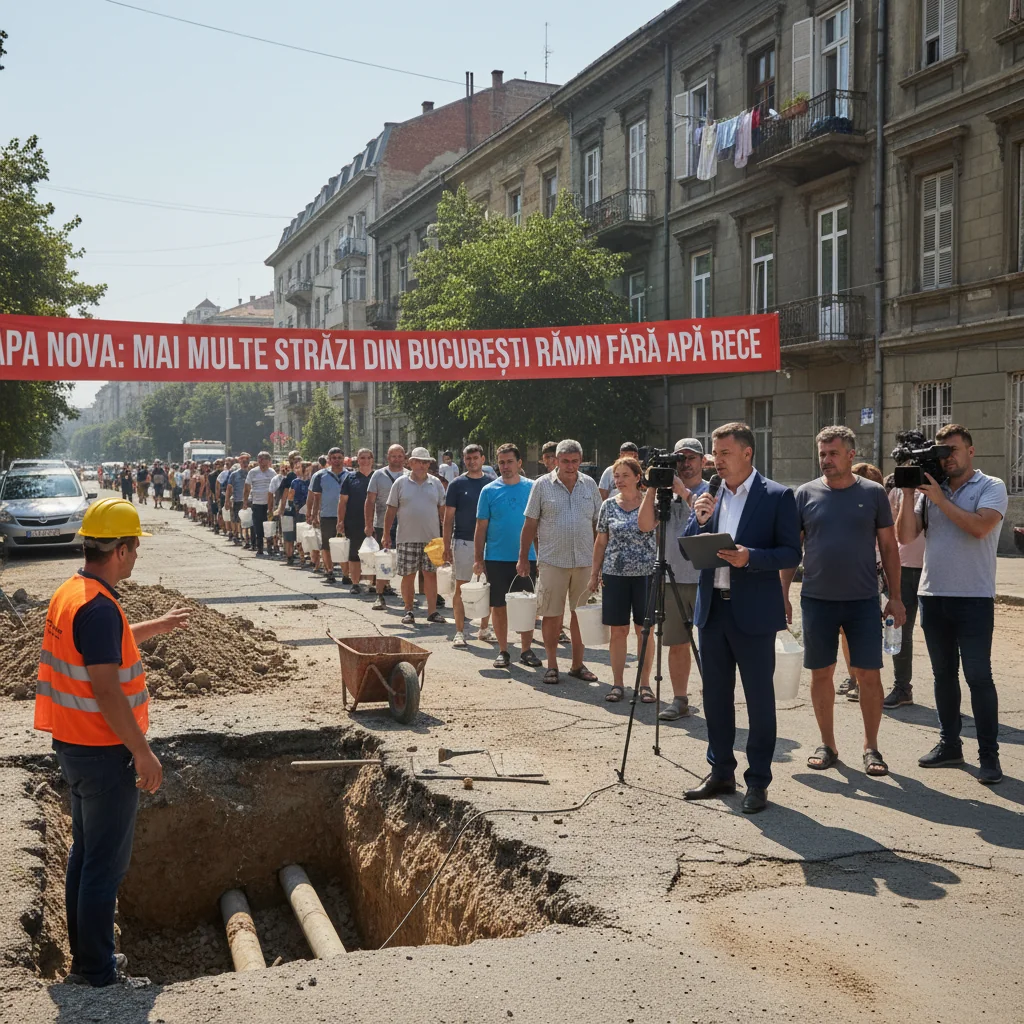 Apa Nova anunță întreruperi de apă rece pe mai multe străzi din București