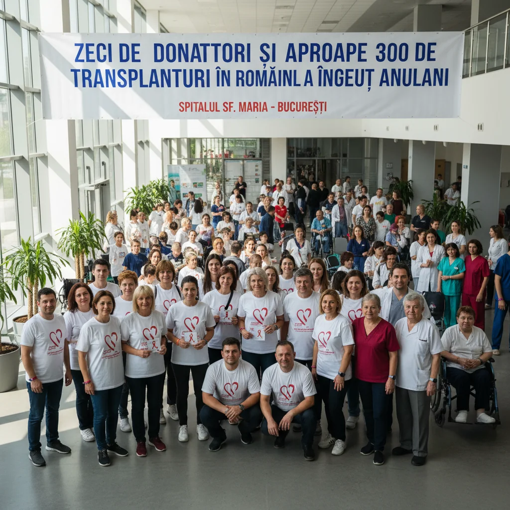 Aproape 300 de transplanturi și zeci de donatori în România de la începutul anului