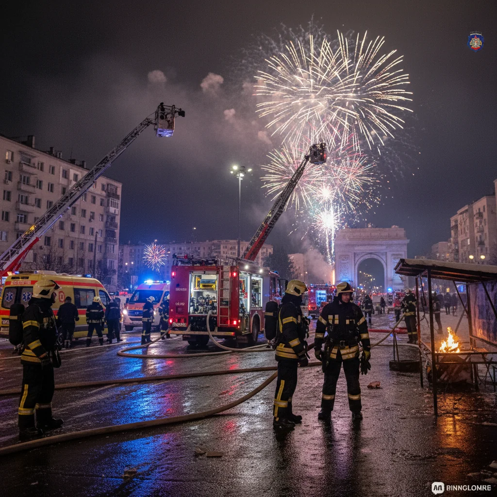 Aproape 400 de intervenții de Revelion pentru pompierii din București și Ilfov