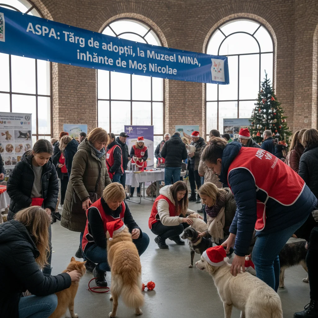 ASPA organizează târg de adopții la Muzeul MINA, înainte de Moș Nicolae