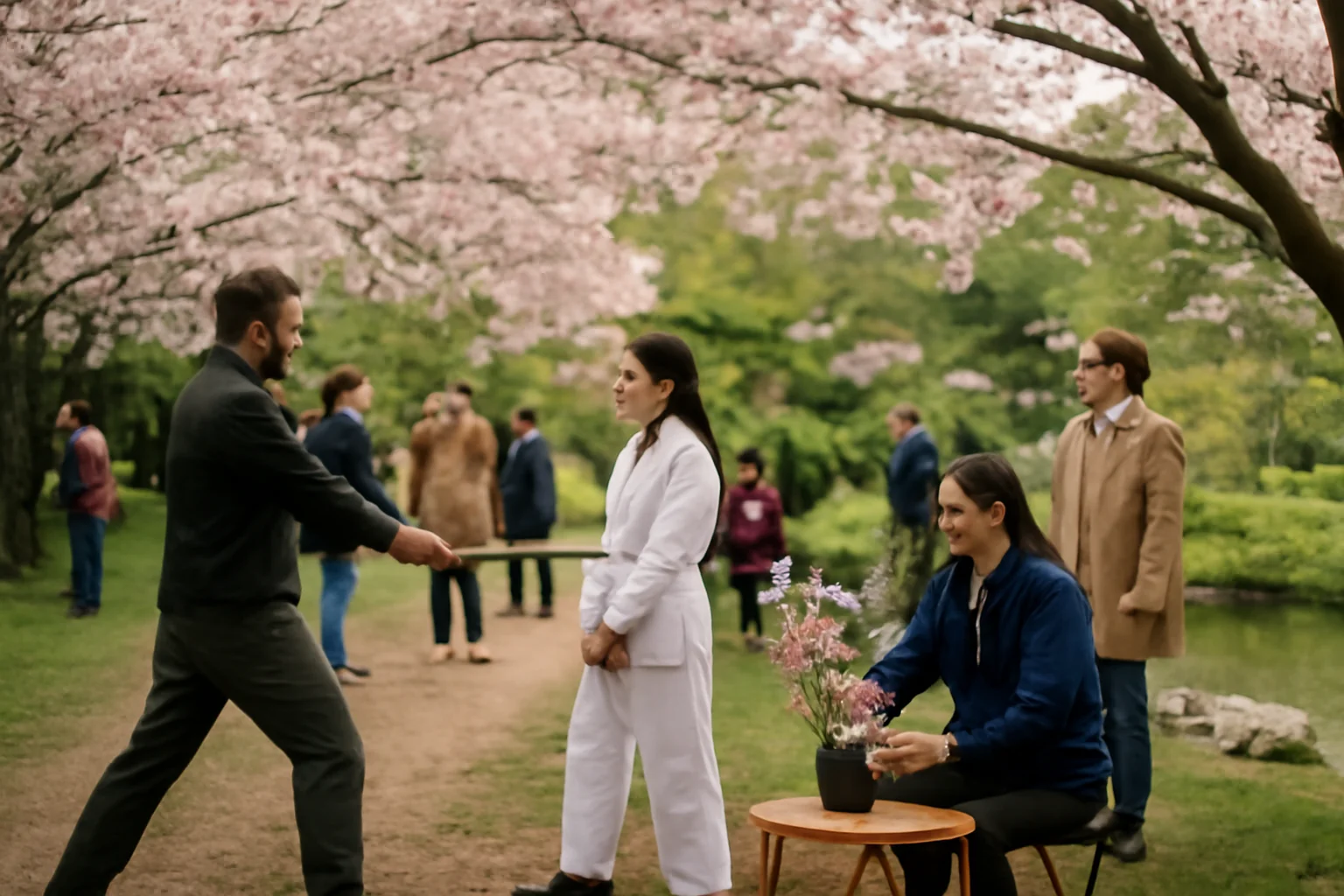 Atelier de flori de cireș în Grădina Japoneză din Herăstrău