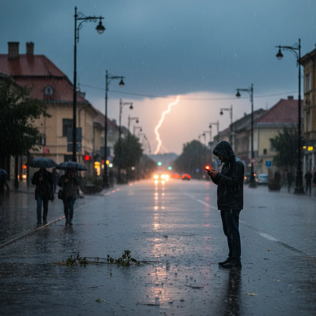 Avertizare meteo în București: ploi torențiale și vijelii iminente