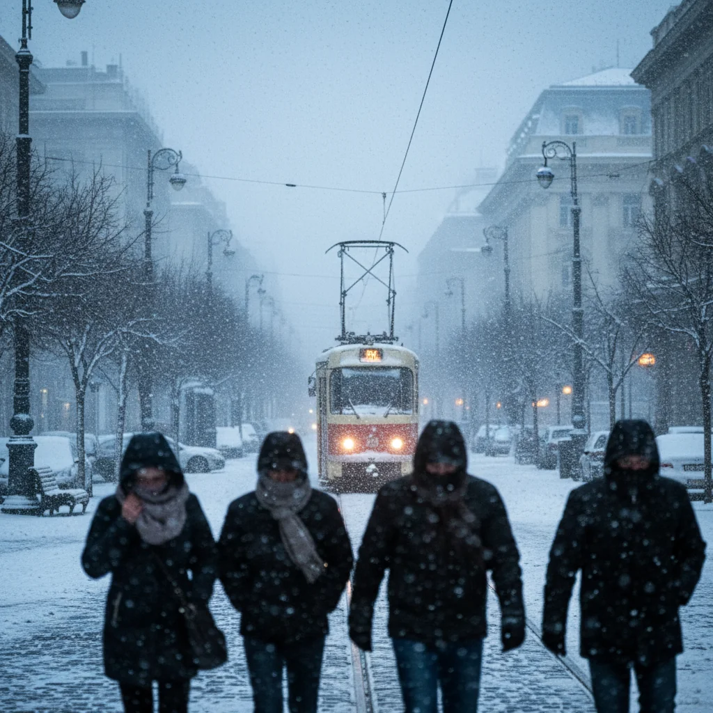 Avertizare meteo pentru București: ninsori, vânt și temperaturi scăzute între 23 și 25 februarie