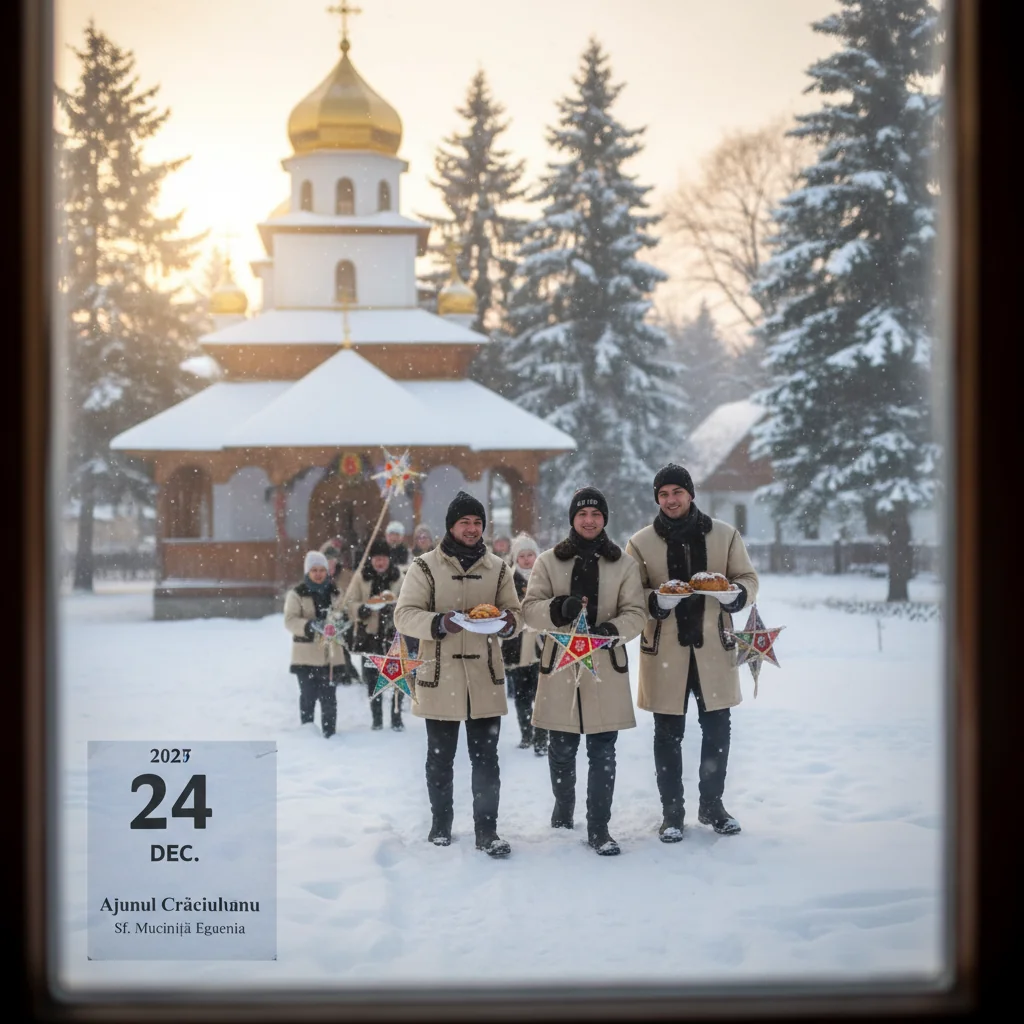 Calendar ortodox – 2025-12-24: Ajunul Crăciunului și prăznuirea Sfintei Mucenițe Eugenia