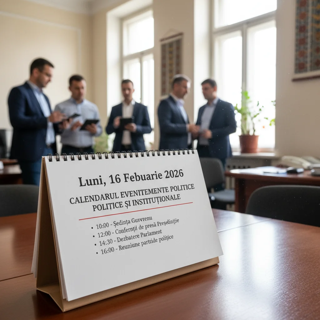 Calendarul evenimentelor politice și instituționale din 16 februarie 2026 la București