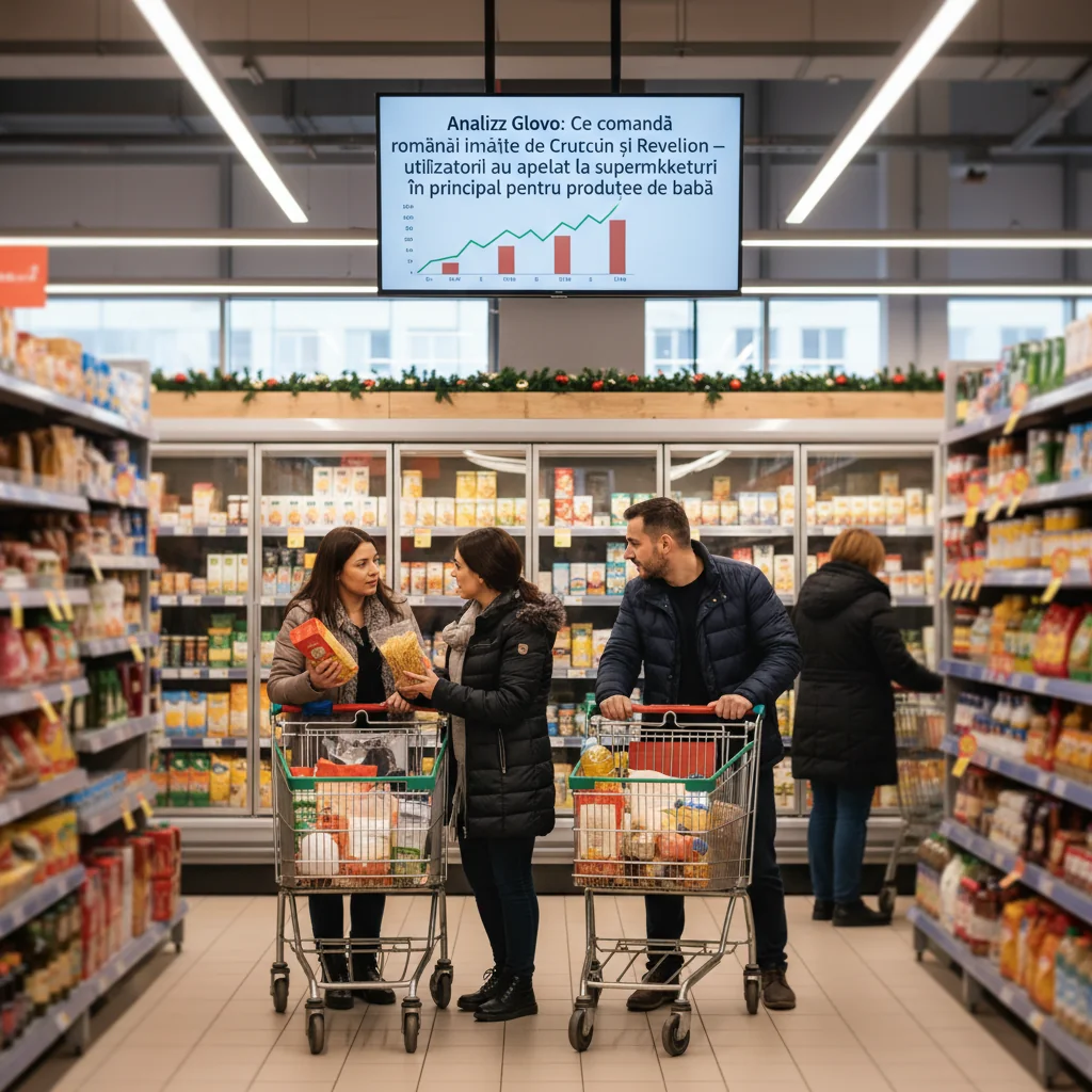 Ce produse comandă românii în supermarketuri înainte de Crăciun și Revelion