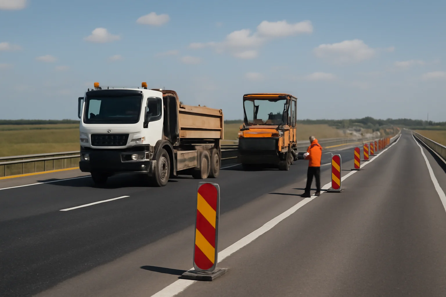 Centrul Infotrafic: Lucrări pe autostrada București-Pitești. Sunt impuse restricții de trafic