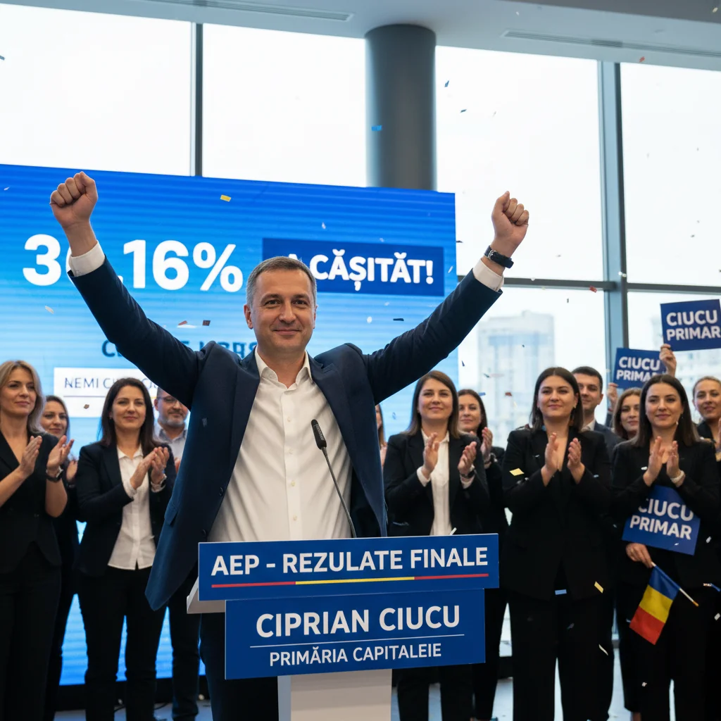Ciprian Ciucu câștigă Primăria Capitalei cu 36,16% din voturi
