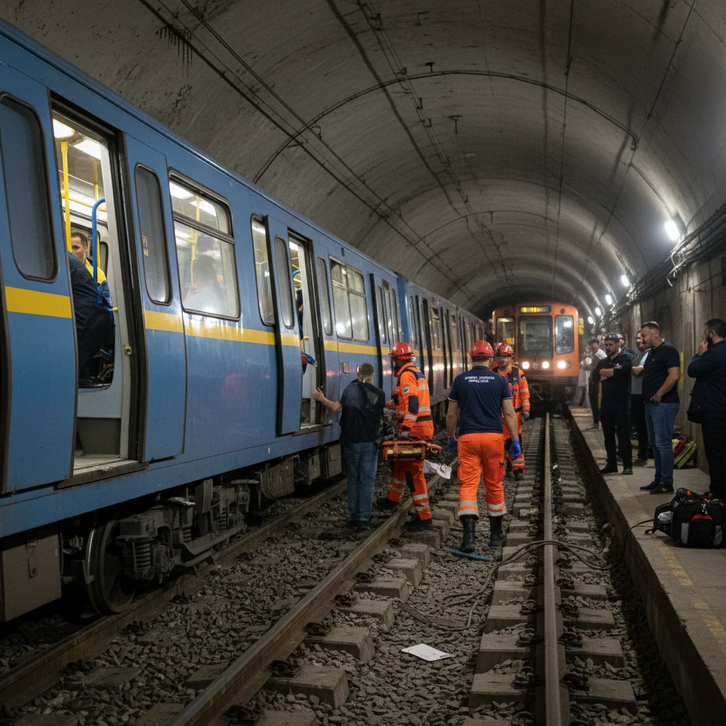 Circulație de metrou oprită temporar în București după deraiarea unui tren pe Magistrala M4