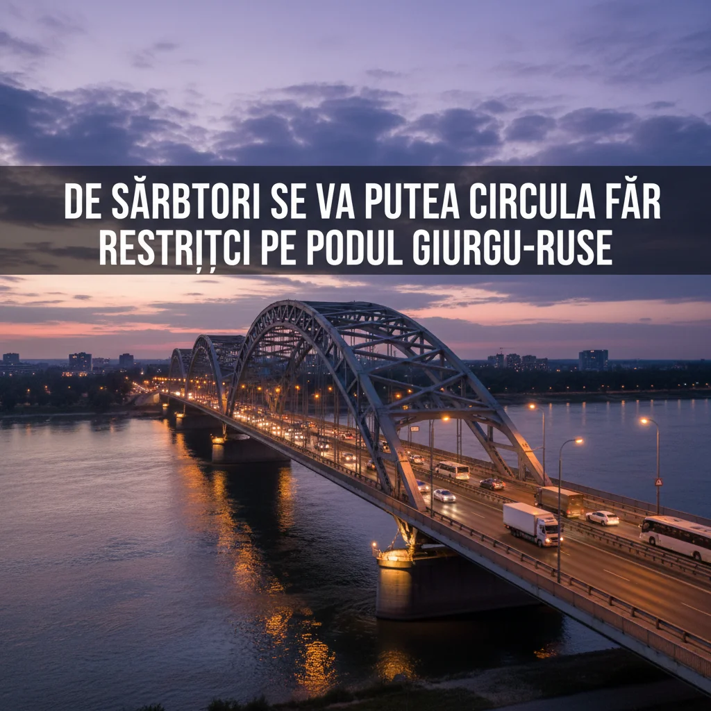Circulație fără restricții pe podul Giurgiu-Ruse în perioada sărbătorilor