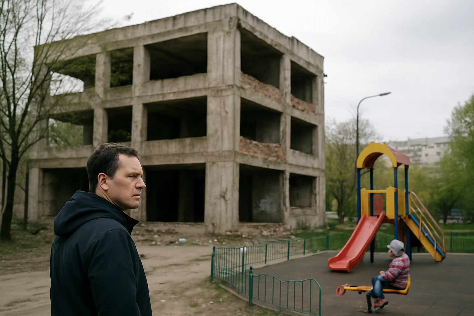 Clădire abandonată pe Calea Vitan, lângă loc de joacă