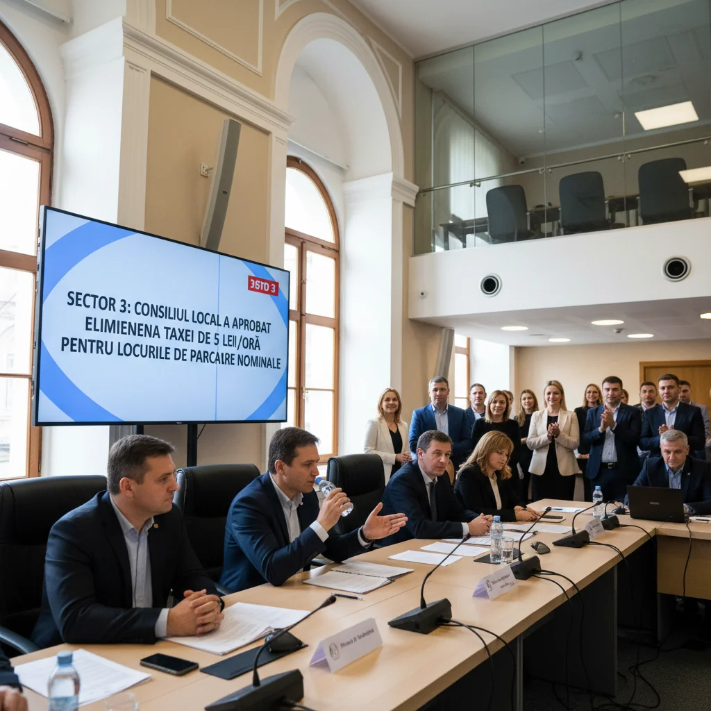 Consiliul Local elimină taxa de 5 lei/oră pentru locurile de parcare nominale