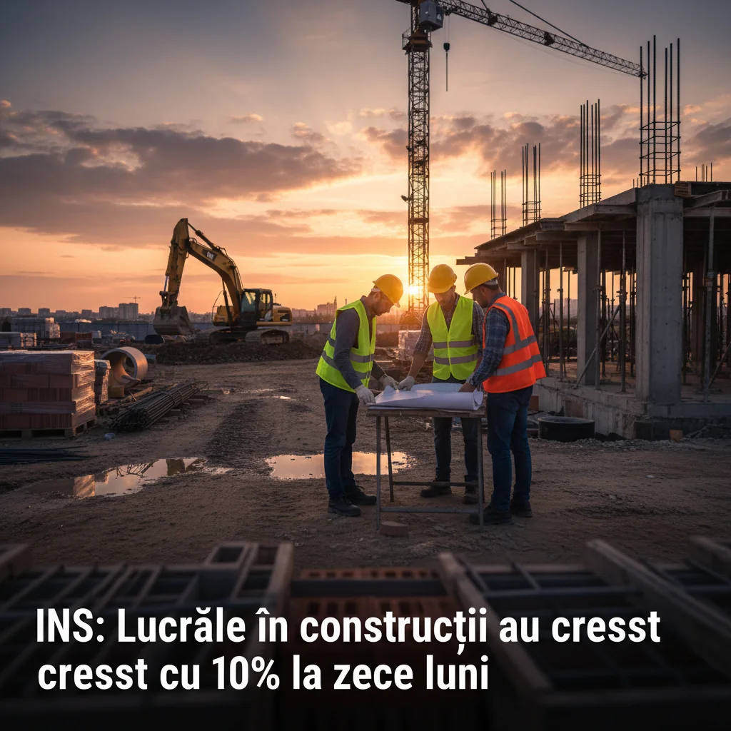 Creștere de 10% în lucrările de construcții după zece luni