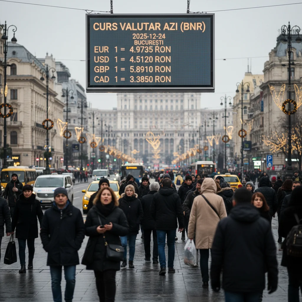 Curs valutar azi (BNR) – 2025-12-24, București