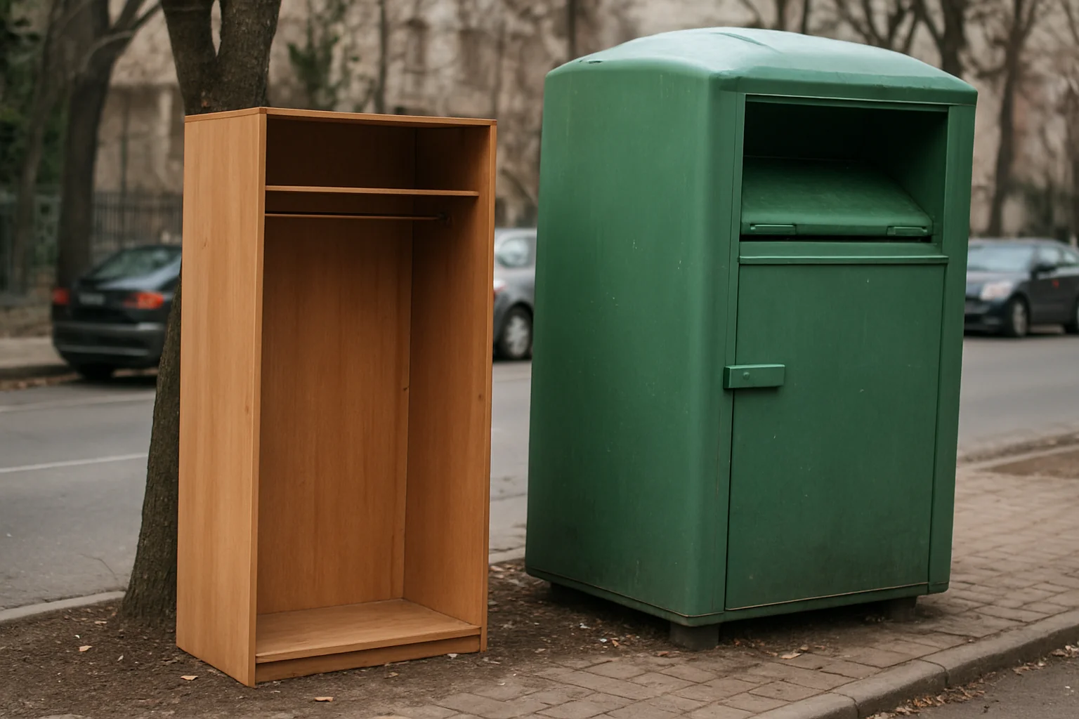 Deșeuri abandonate lângă pubele în Sectorul 3
