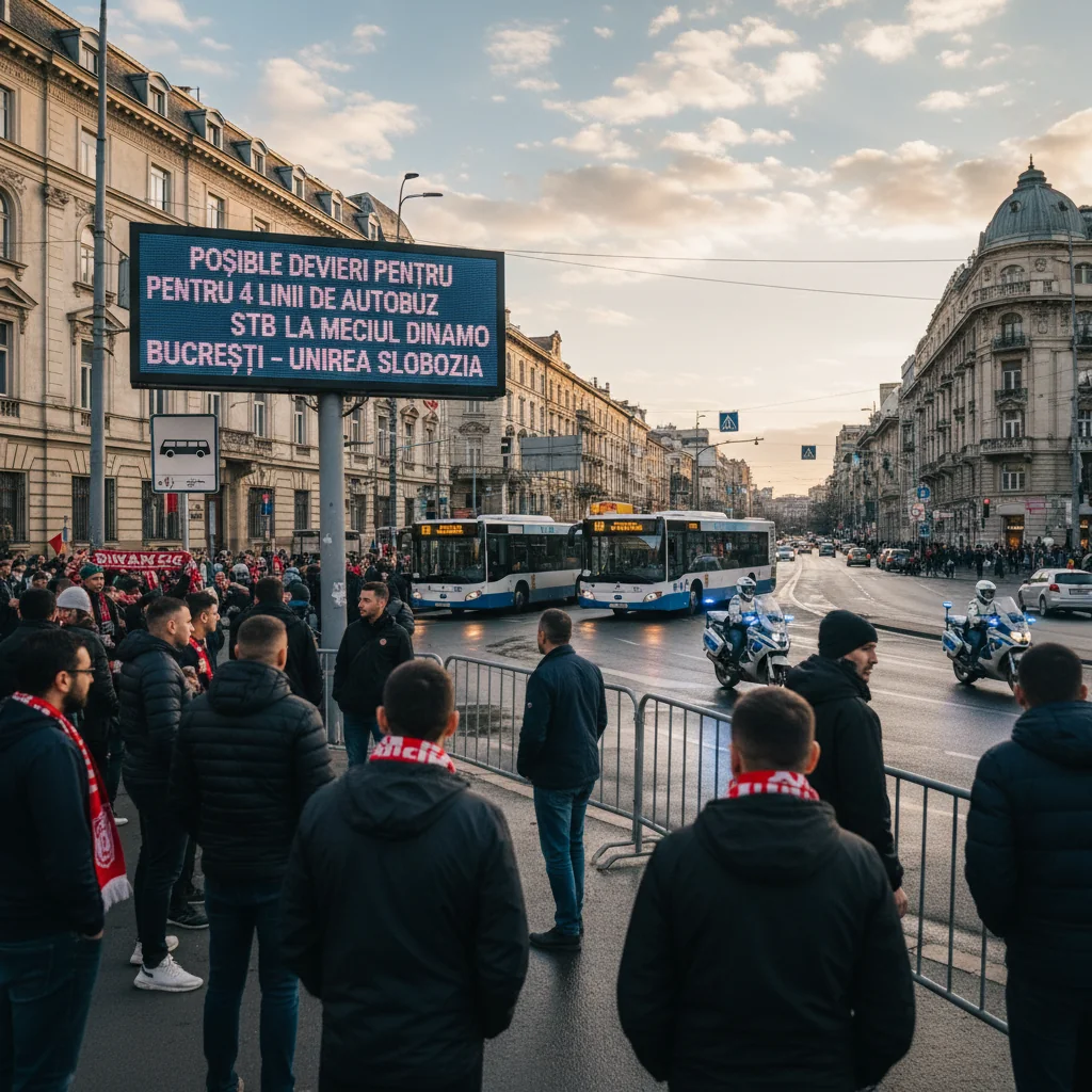 Deviere posibilă a patru linii STB în București, în seara meciului Dinamo – Unirea Slobozia