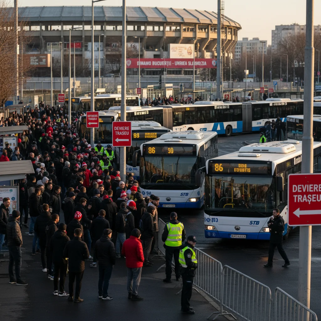Devierea temporară a unor linii STB în București, posibilă în ziua meciului Dinamo București – Unirea Slobozia