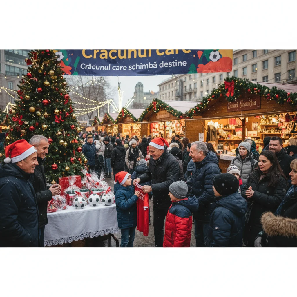 Eveniment caritabil cu legende ale fotbalului românesc la Târgul de Crăciun din București