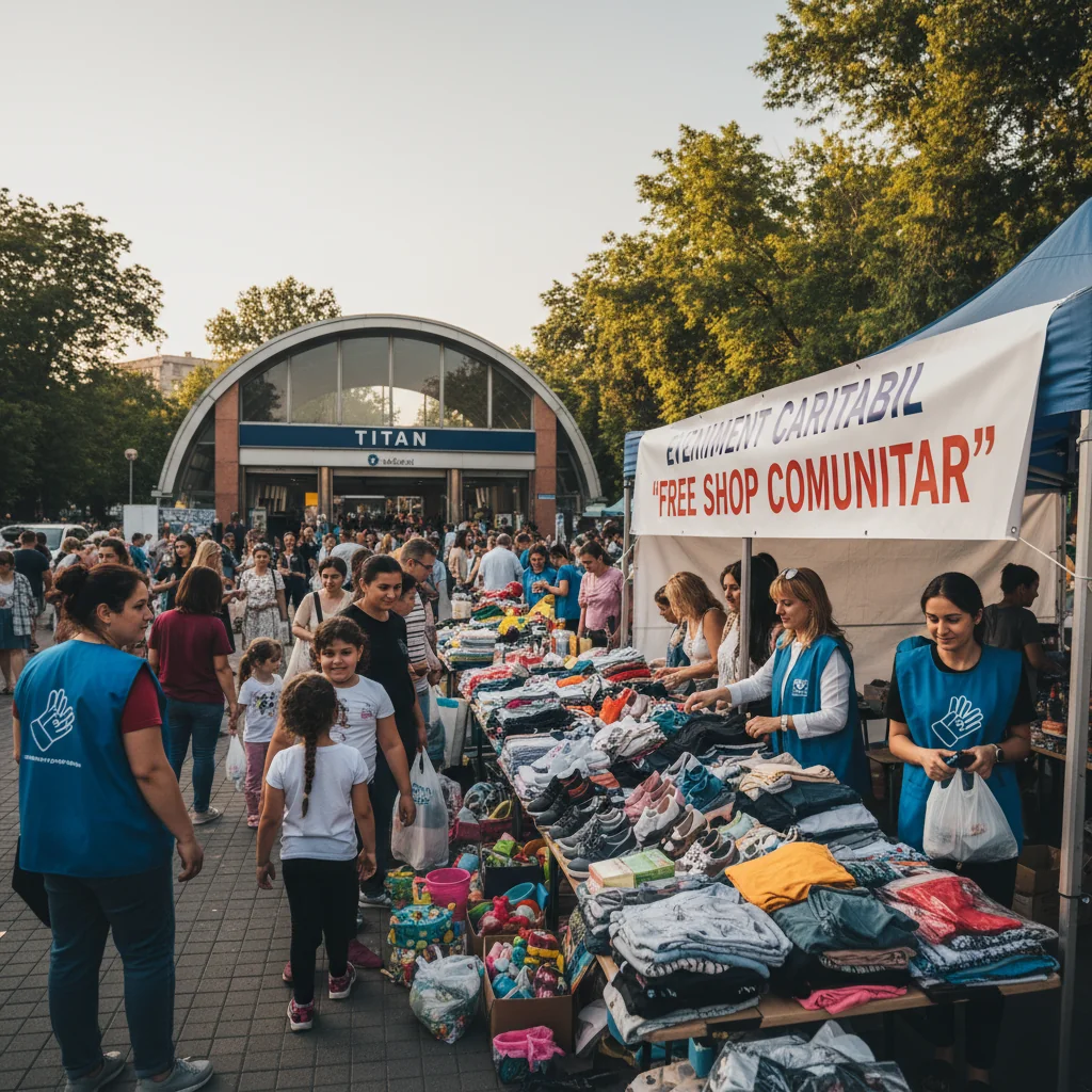 Eveniment caritabil „Free Shop Comunitar” organizat la Titan, în București