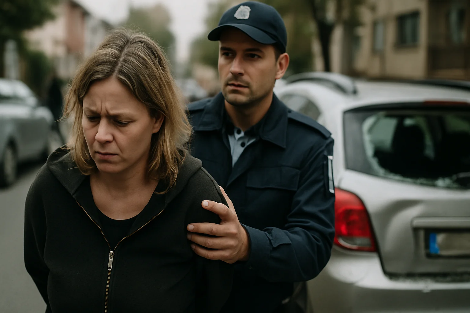 Femeie de 43 de ani arestată pentru agresiune și distrugerea autoturismului unei alte femei
