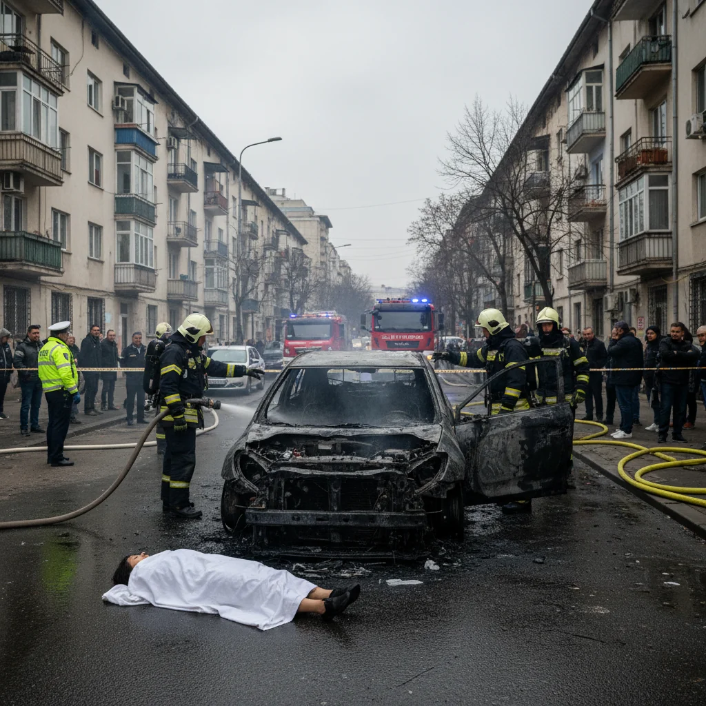 Femeie moartă într-un incendiu la o mașină electrică pe Bulevardul Constructorilor din București