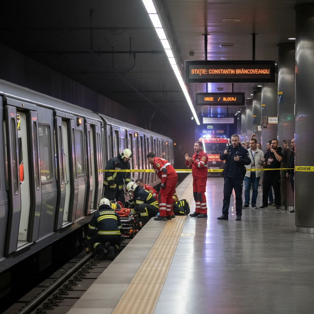 Femeie rănită grav la metrou în stația Constantin Brâncoveanu din București