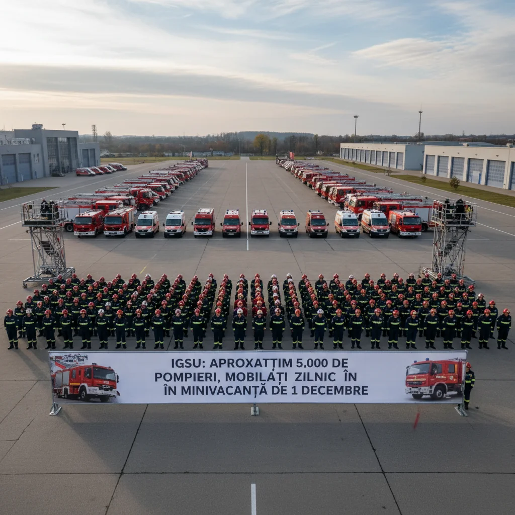 IGSU Mobilizează Aproximativ 5.000 de Pompieri Zilnic în Minivacanța de 1 Decembrie