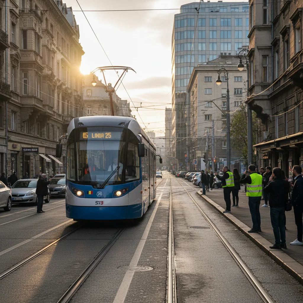 Imagini cu tramvaiul V3A modernizat testat pe rutele STB, pregătit pentru linia 25