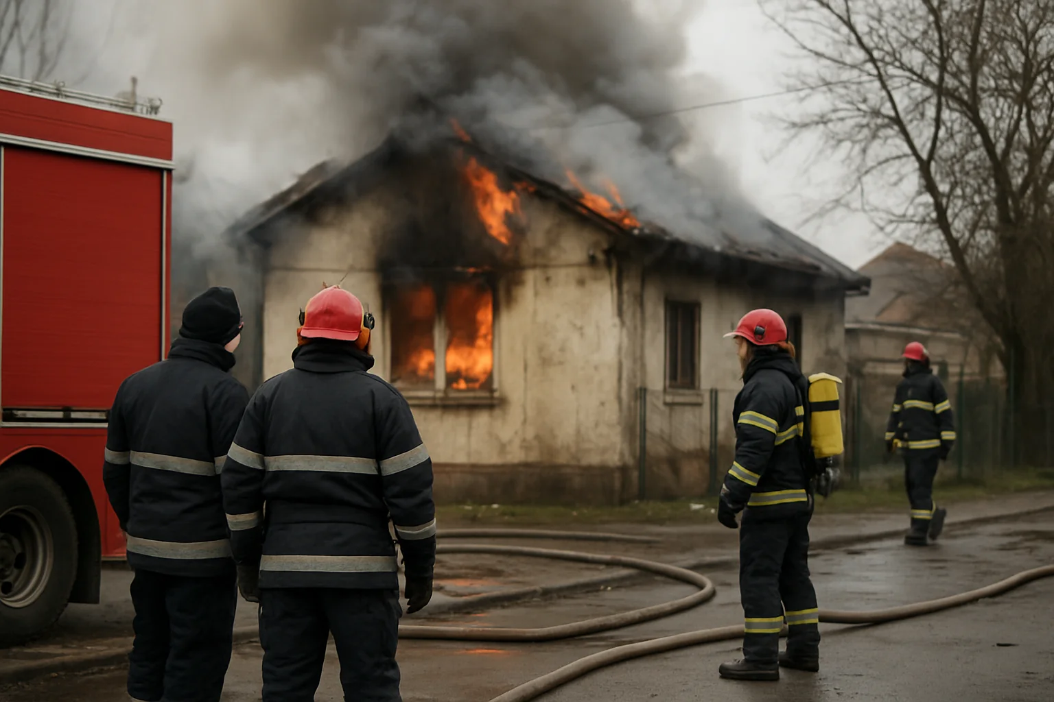 Incendiu în Berceni: Pompierii intervin pe Strada Vultureni