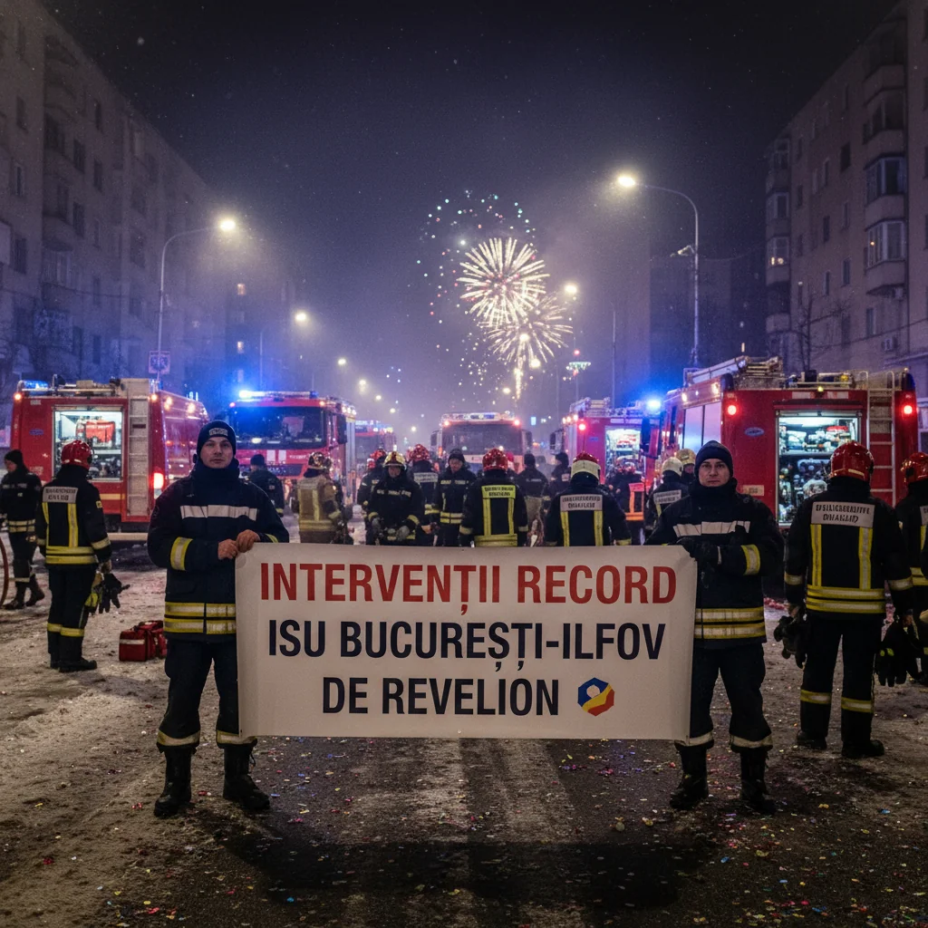 Intervenții record ale pompierilor de Revelion în București și Ilfov