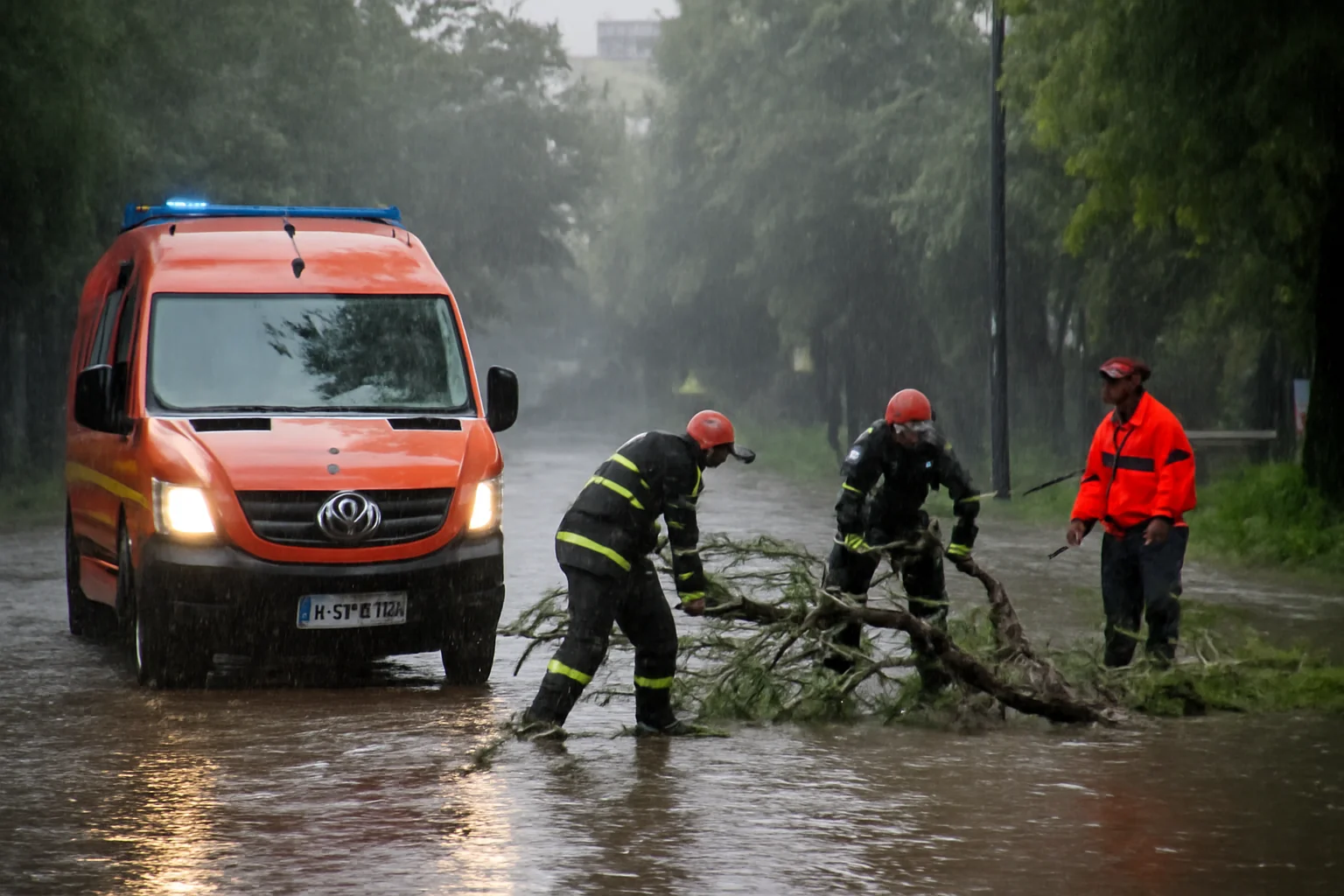 Intervenții urgente în timpul Codului Portocaliu de precipitații în Capitală!
