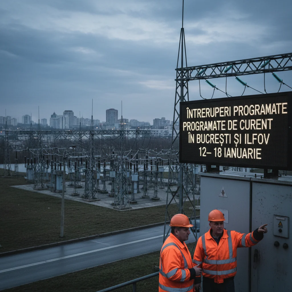 Întreruperi programate de energie electrică în București, Ilfov și Giurgiu în perioada 12–18 ianuarie 2026
