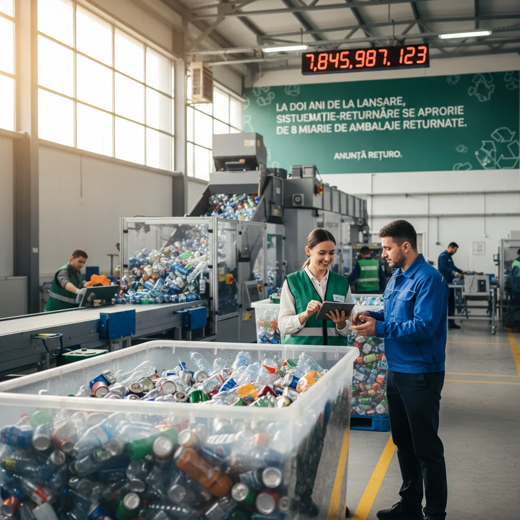 La doi ani de la debut, Sistemul de Garanţie-Returnare atinge aproape 8 miliarde de ambalaje reciclate, anunță RetuRO