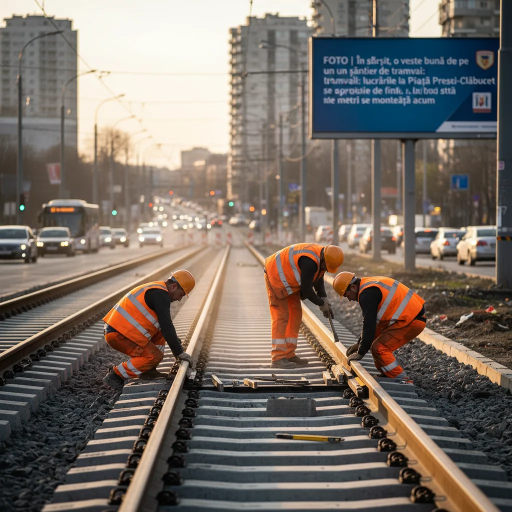 Lucrări aproape finalizate la tramvai: ultimele detalii se montează