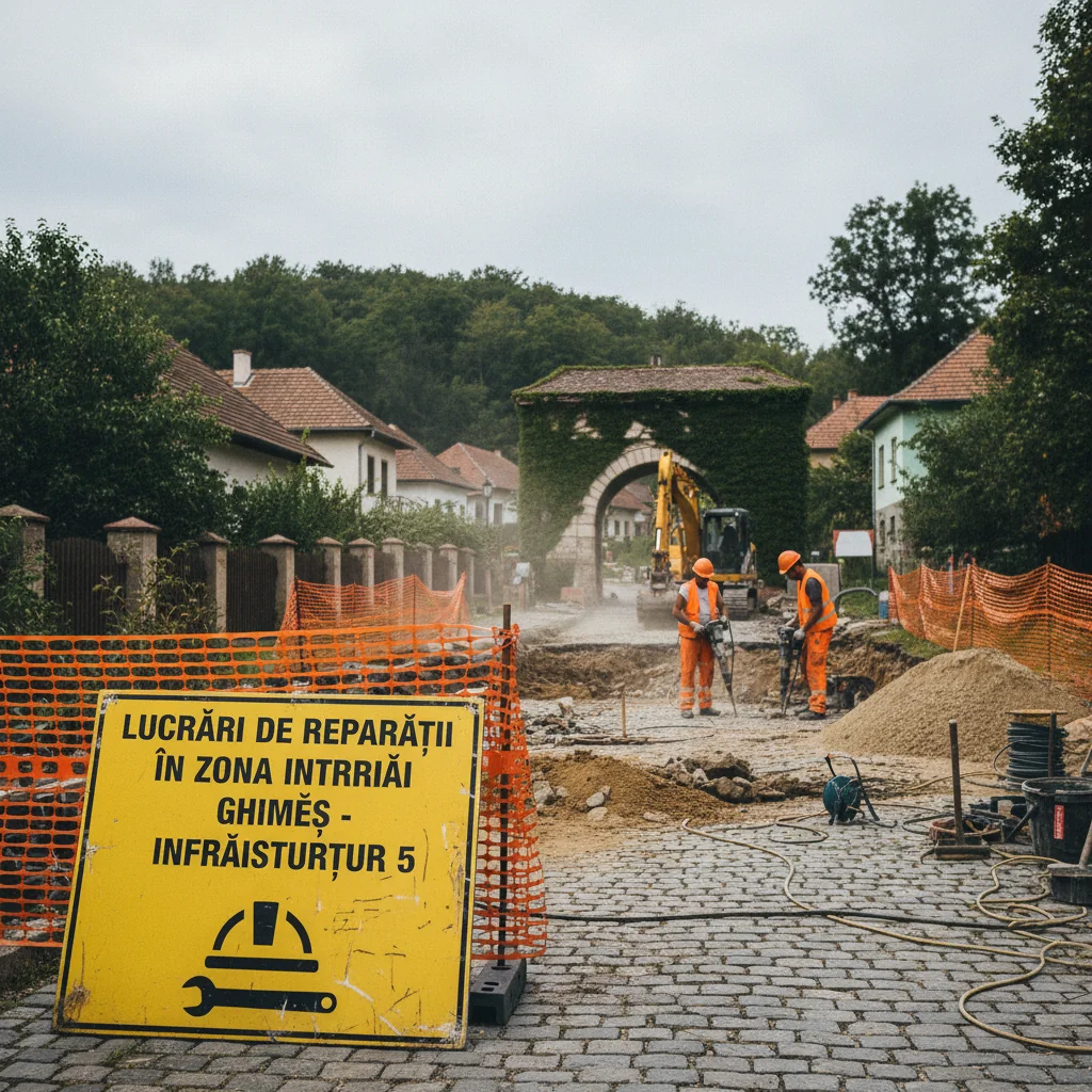 Lucrări de reparații în zona Intrării Ghimeș, anunțate de Infrastructură 5
