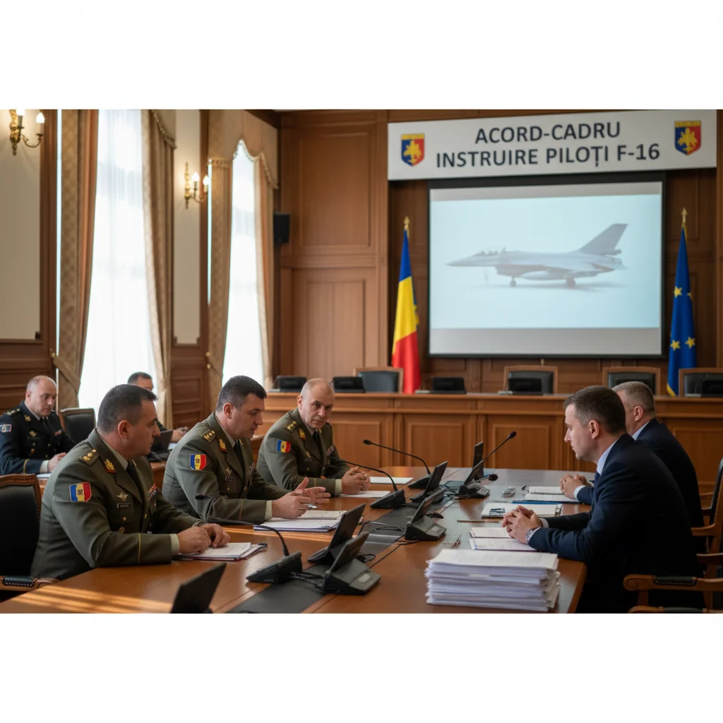 MApN cere Parlamentului aprobarea acordului pentru instruirea piloților pe avioanele F-16