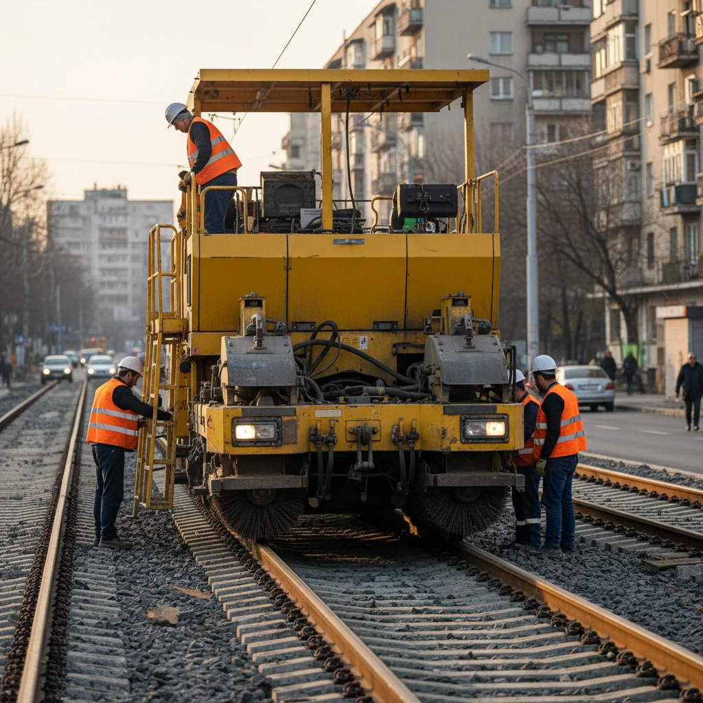 Mașinăria vitală pentru reabilitarea tramvaielor