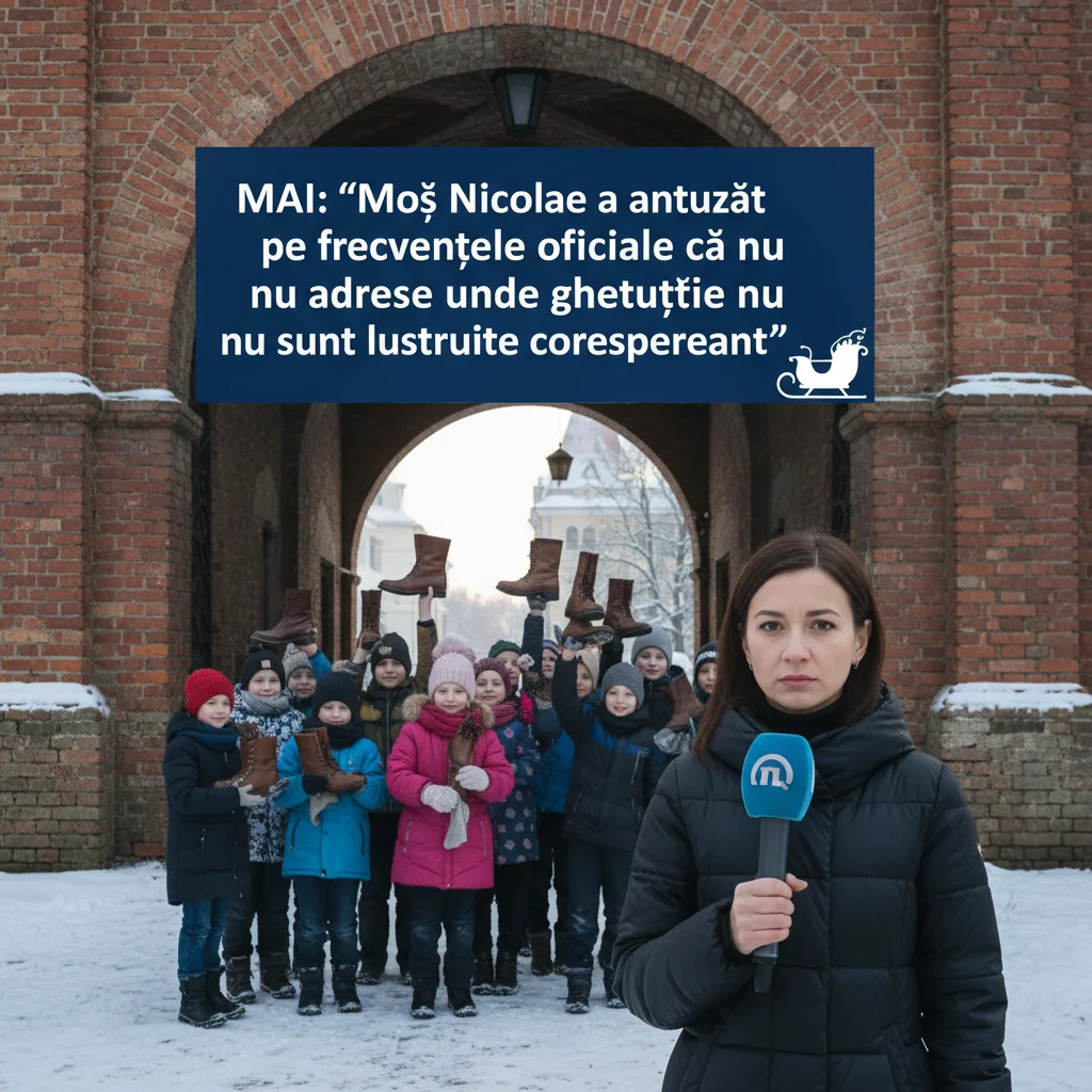 Moș Nicolae nu oprește la adrese cu ghetuțe neîngrijite